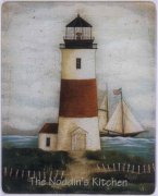 (image for) David'S Lighthouse, 12"X15" Tempered Glass Cutting Board