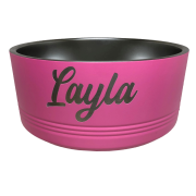 (image for) Black Engraved Pet Bowl - Large