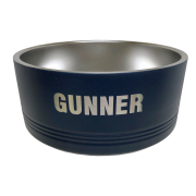 (image for) Black Engraved Pet Bowl - Large