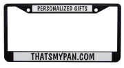 (image for) Black, Personalized License Plate Frame