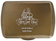 (image for) 9x13" Cake Pan - Gold Vein Hammered Metal Look