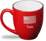 (image for) Red, 14oz Speckled Bistro Mugs