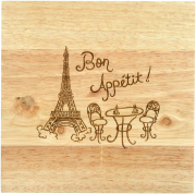 8X8" Solid Oak Cutting Boards, Bon Appetit