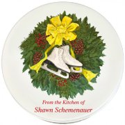 (image for) Cookie Tin, Wreath Skates Design