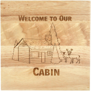 (image for) 8X8" Solid Oak Cutting Boards, Cabin