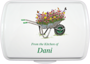 (image for) 9X13" Wheelbarrow Flowers Traditional Pan