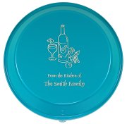 (image for) 9" Pie Pan & Lid - Turquoise, Smooth Semigloss Finish