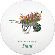 (image for) 9X13" Wheelbarrow Flowers Design,Traditional Lid Only