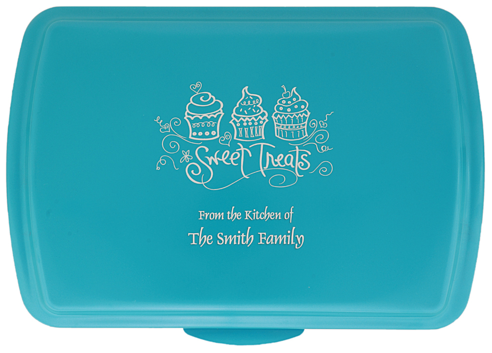 Reviews: 9X13 Original Cake Pan & Lid, Turquoise Smooth Semigloss Finish -  $31.99 : That's My Pan!, Personalized Cake Pans and More
